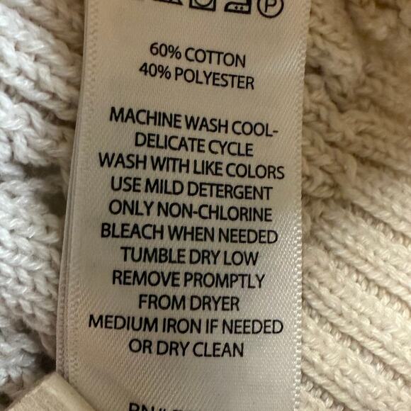 Joie XS Pullover Open Knit Sweater Top V-Neck‎ Beige Boho Softgril Beachy Y2K - Picture 7 of 8